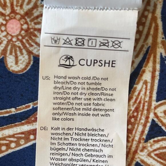 Cupshe Bikini NWT Women L Rust Textured Top Floral Paisley High Waist Swim Set - Picture 8 of 10